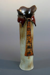 Vaassculptuur, keramiek, afm. 48x14 cm.