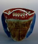 Vaassculptuur, keramiek, afm. 32x30 cm.