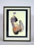 Aquarel print. Uit serie Hautungen.