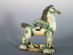 Keramiek sculptuur. Afm. 32x30 cm.