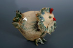 Raku kip 16x20 cm.